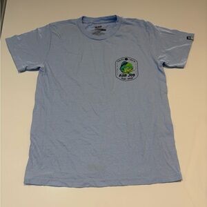 SALTY CREW Small Youth Ron Jon Surf Shop light blue t-shirt.  EUC